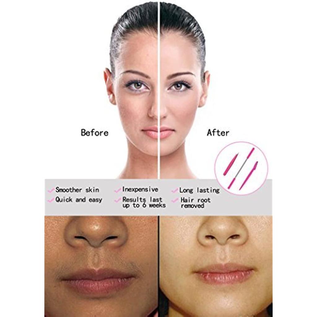 Facial Hair Remover Spring,Threading Hair Removal Removes Hair ,Epilator Stick and Eyebrow Shaping Razor,Cleaning Epilator Stick Beauty Tool