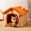 Подходит для ультрамаленьких собак, кошек малого и среднего размера. Складной домик для питомца, съемная лежанка для собаки, моющийся домик для кошки, мягкая лежанка для питомца