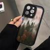 Черный лесной туман Узор Чехол для телефона для iPhone 17 16 15 14 13 12 11 Pro/Max/Plus Противоударный и противоударный Задняя крышка