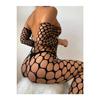 Women's Fantasy Babydoll Garter Patterned Erotic Private Zone Open Sexy Fantasy Body Socks Black