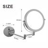 8 Inch Wall Mounted Makeup Mirror 5/7/10X Magnifying Double Side Folding Arm Extend USB Charging Bathroom Smart Cosmetic Mirrors