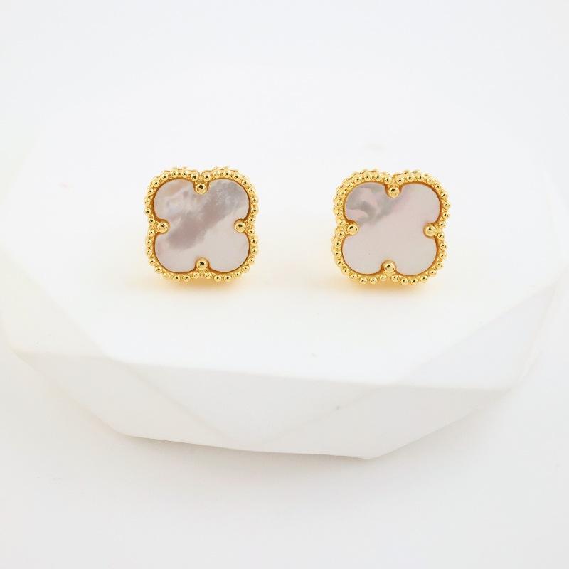 Серьги из титановой стали с четырьмя лепестками клевера, персонализированные женские серьги Ins Netroots, трепещущие на ветру, тот же абзац