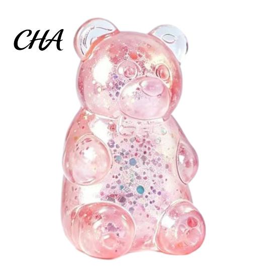 Anti-stress Toy Mini Clear Bear Squeeze Toy, Stress Relief Sitting Sensory Ball Soft Stretchy Sugar Fidget Party Favors Anxiety