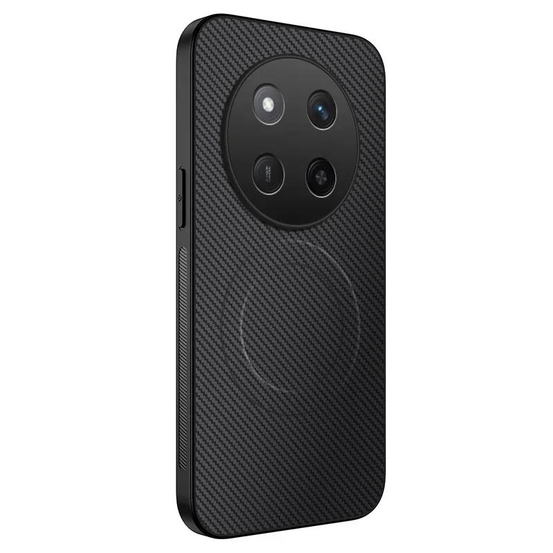 Противоударный силиконовый чехол из углеродного волокна для телефона Honor X6B X6C X7B X7C X8C X9B X9C X60 Pro с магнитной беспроводной зарядкой