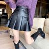 Летние женские плиссированные кожаные юбки корейская мода женская А-силуэт короткая юбка Za Woman высокая талия PU юбка уличная одежда