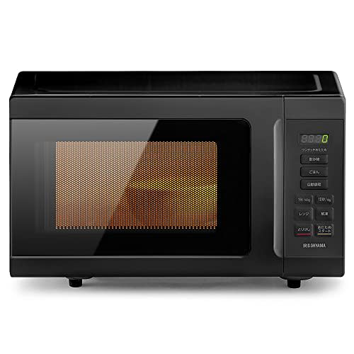 IRIS OHYAMA Microwave Oven 18L Single Function Flat Table Hertz Free Nationwide Compatible PMB-F186-B Black