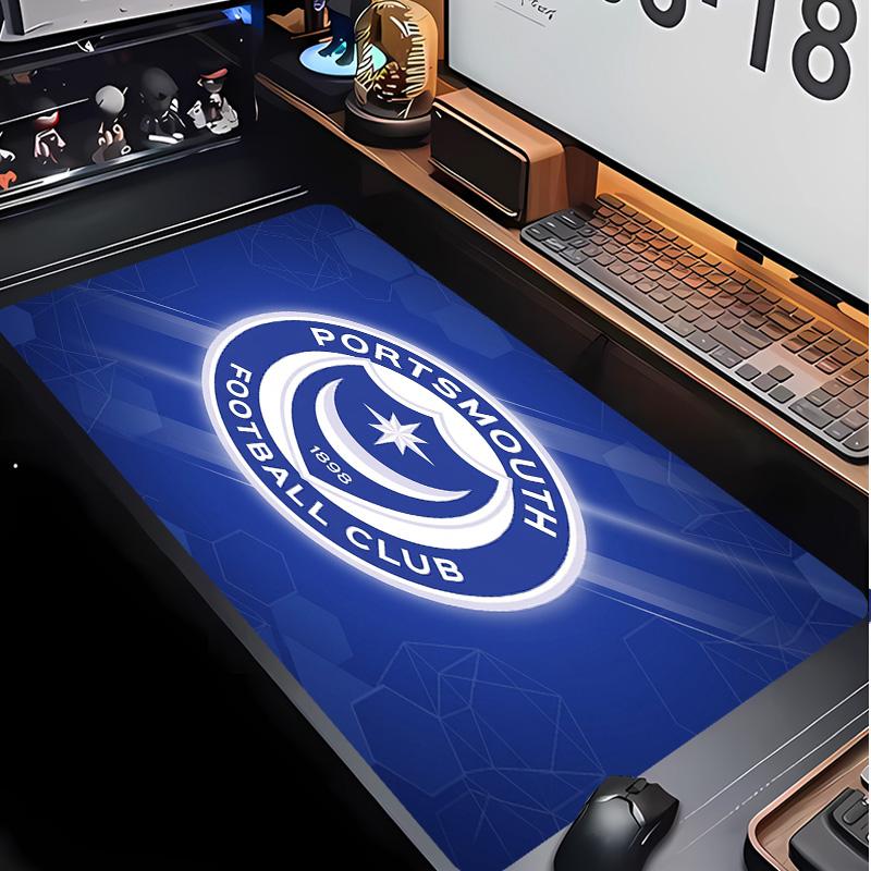 Коврик для мыши с футбольным узором Portsmouth FC Нет?Нескользящий резиновый игровой коврик для мыши для стола, офиса, дома