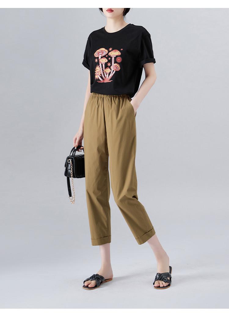 Fashionable Flip Up Casual Pants for Women in Summer 2025