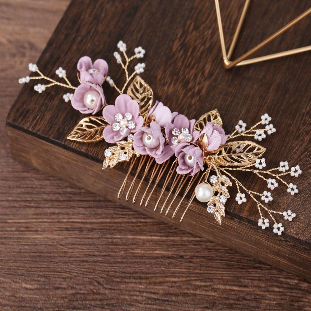 Hair Comb Headpiece Bridal Flower Bridal Hair Accessories Hair Comb Wedding Headwear Hair Jewelry