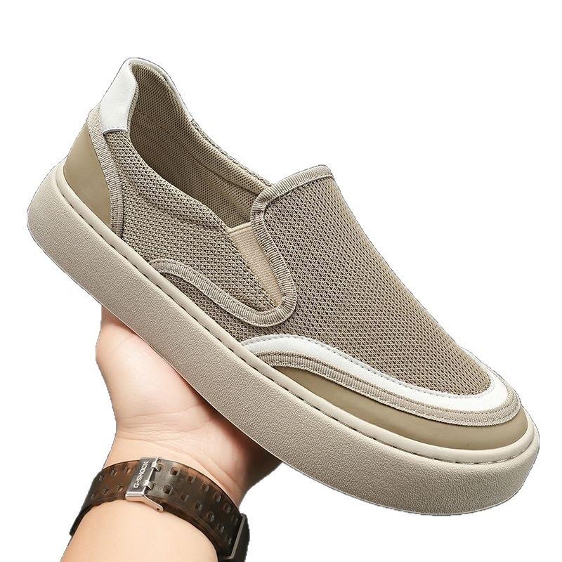 Summer Trend Casual Shoes Lazy Platform Big Head Shoes Comfortable Breathable Canvas Shoes Fashion Trend Men's Shoes