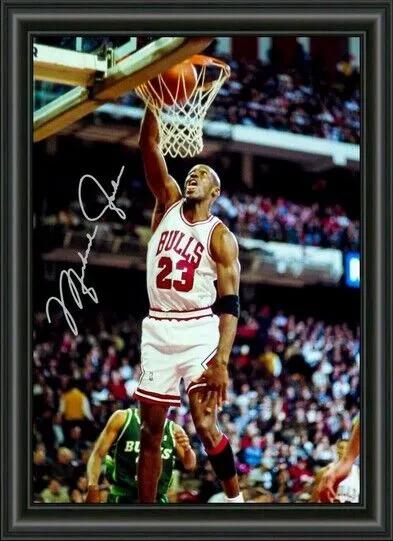 Michael Jordan - Bulls Basketball Hof Signed 2 - A4 Photo Poster - Gloss Print