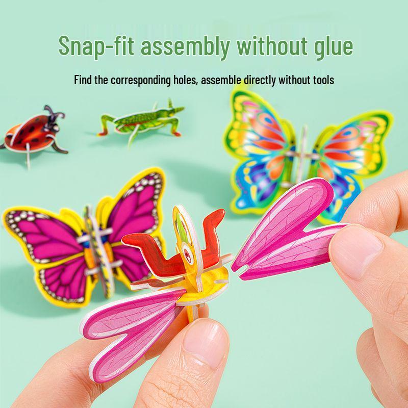 3D Бумажный пазл Насекомое: Креативная развивающая игрушка «Сделай сам» для детей детского сада