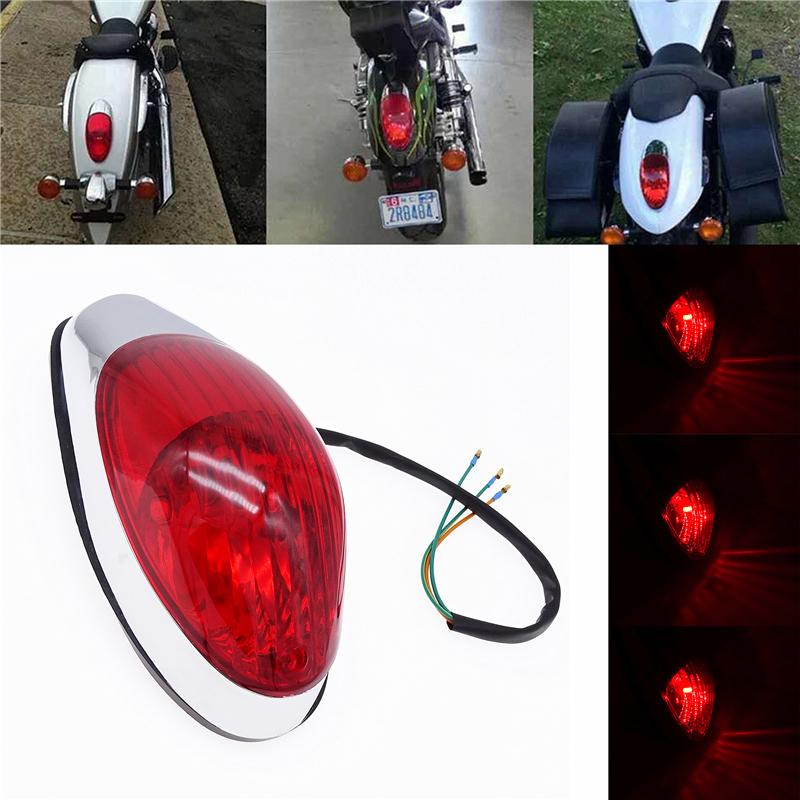 1 Pcs Universal Motorcycle Rear Taillight Running Light Red LED Brake Indicator Lamp Fit for Suzuki Kawasaki Honda Yamaha