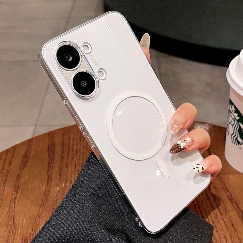 Чехол для POCO X8 Pro Max Прозрачный Теплоотвод Магнитный Противоскользящий Защитная Крышка Телефона Для POCO X8 Pro Чехол Ударопрочный Бампер