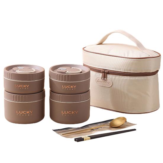 1/1 комплект, ланч-бокс, большая вместимость, рабочий запас, пищевой, сохраняющий тепло, контейнер для обеда с изолированной сумкой, полезный, герметичный, пищевой