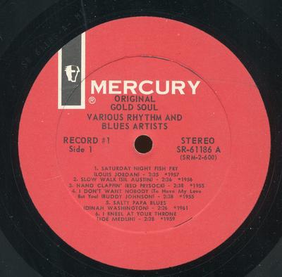 LP Пластинка РАЗНЫЕ ИСПОЛНИТЕЛИ - Original Gold Soul SR61186 Mercury 1969 US Джаз Б/У