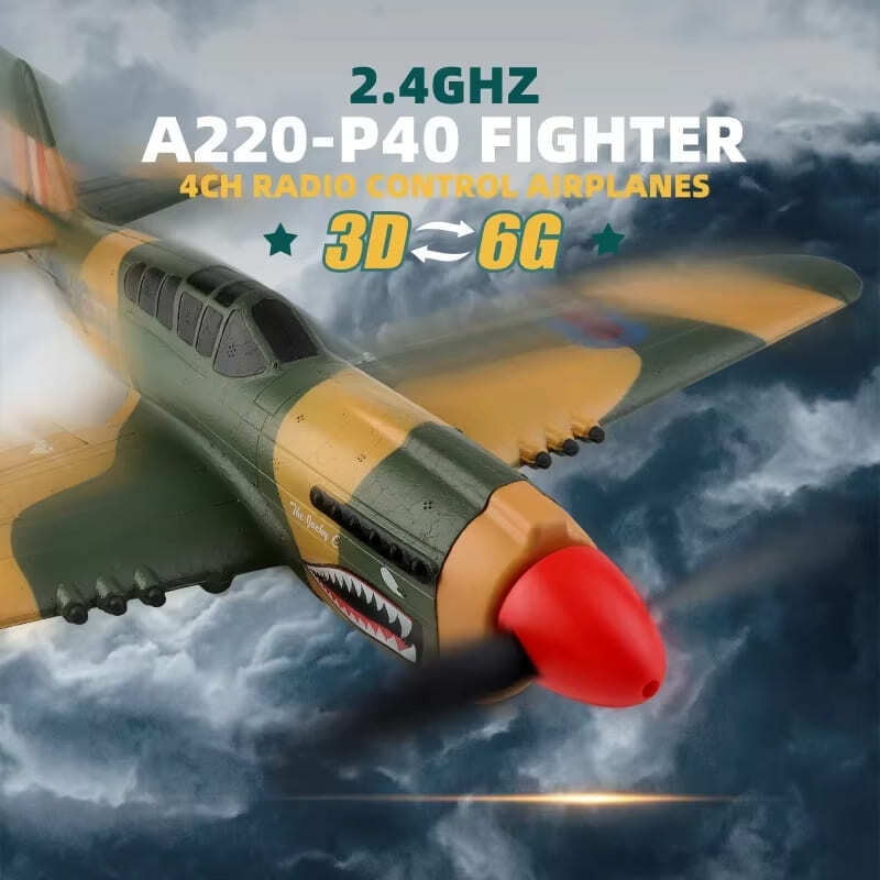 Новая модель A220 камуфляж P40 с дистанционным управлением, 4 канала, 3D, 6G, трюк, 2.4G, радио, мощный истребитель, электрическая игрушка для улицы, подарок для взрослых и детей