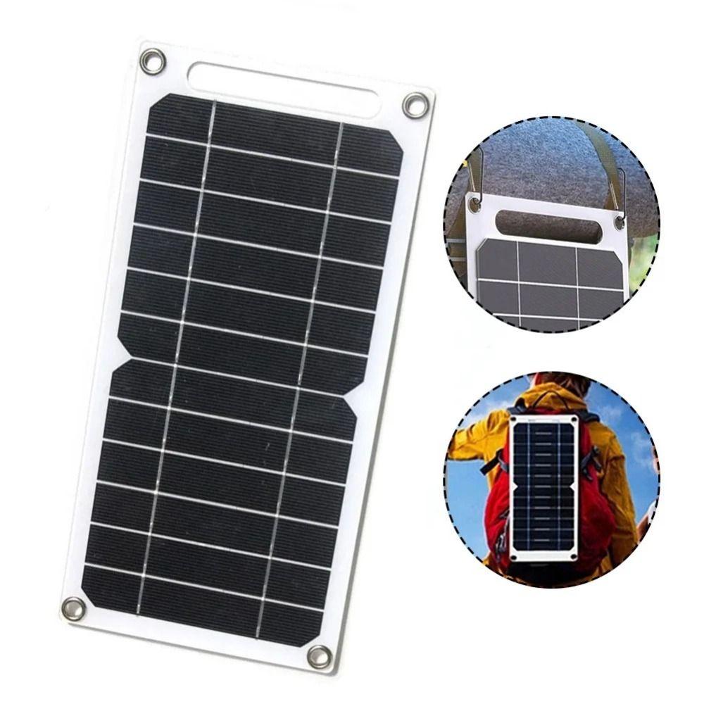 Versatile Power Source Solar Panel Charger 5V 6W Portable Solar System Outdoor Charging
