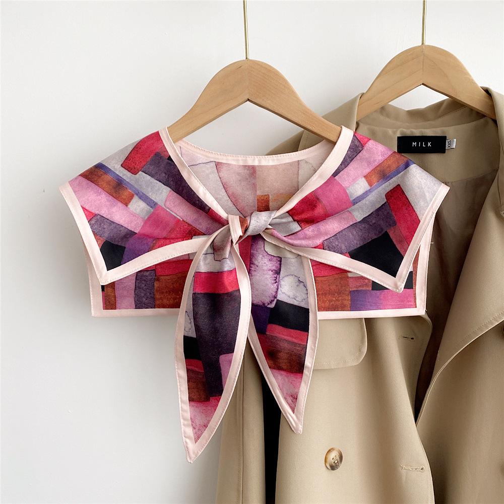 Silk Scarf Shawl for Women - Versatile Double-Layer Neck Protection for Spring, Autumn, and Summer