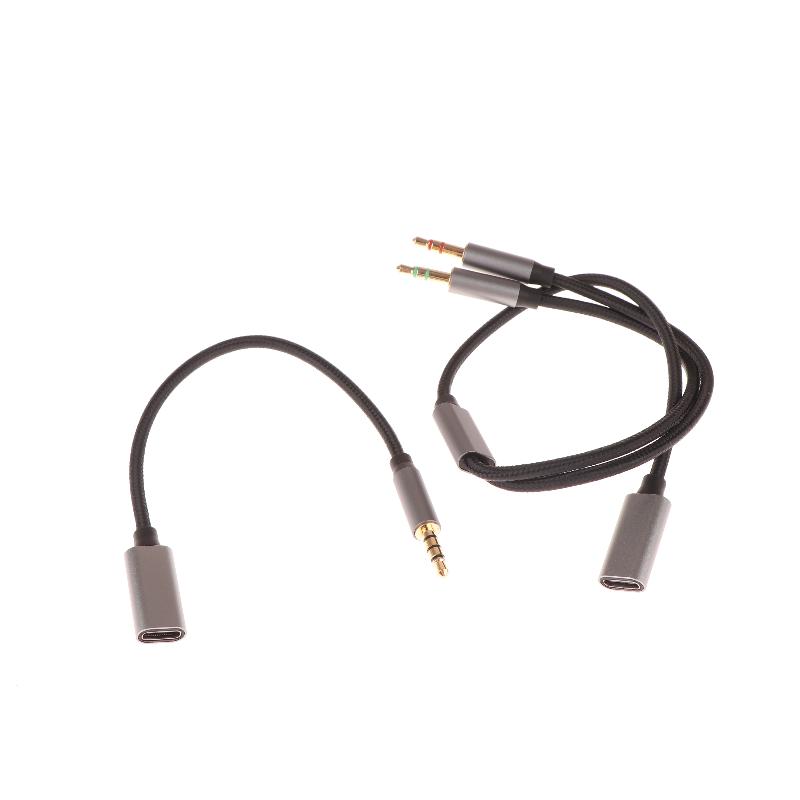 1 шт. Аксессуары для телефона, планшета, ПК с кабелем-переходником с порта USB C, наушник, микрофон, 3,5 мм штекер на Type-C, аудиоадаптер AUX