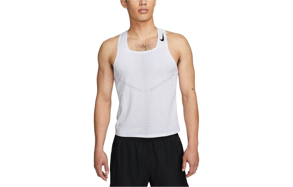 Nike Running Tank Tops Men's White Crew Neck Moderate Other DM4625-100