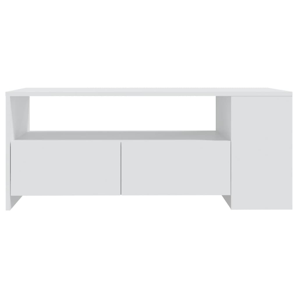 Vidaxl Stolik Kawowy, Biały, 102X55X42 Cm, Materiał Drewnopochodny