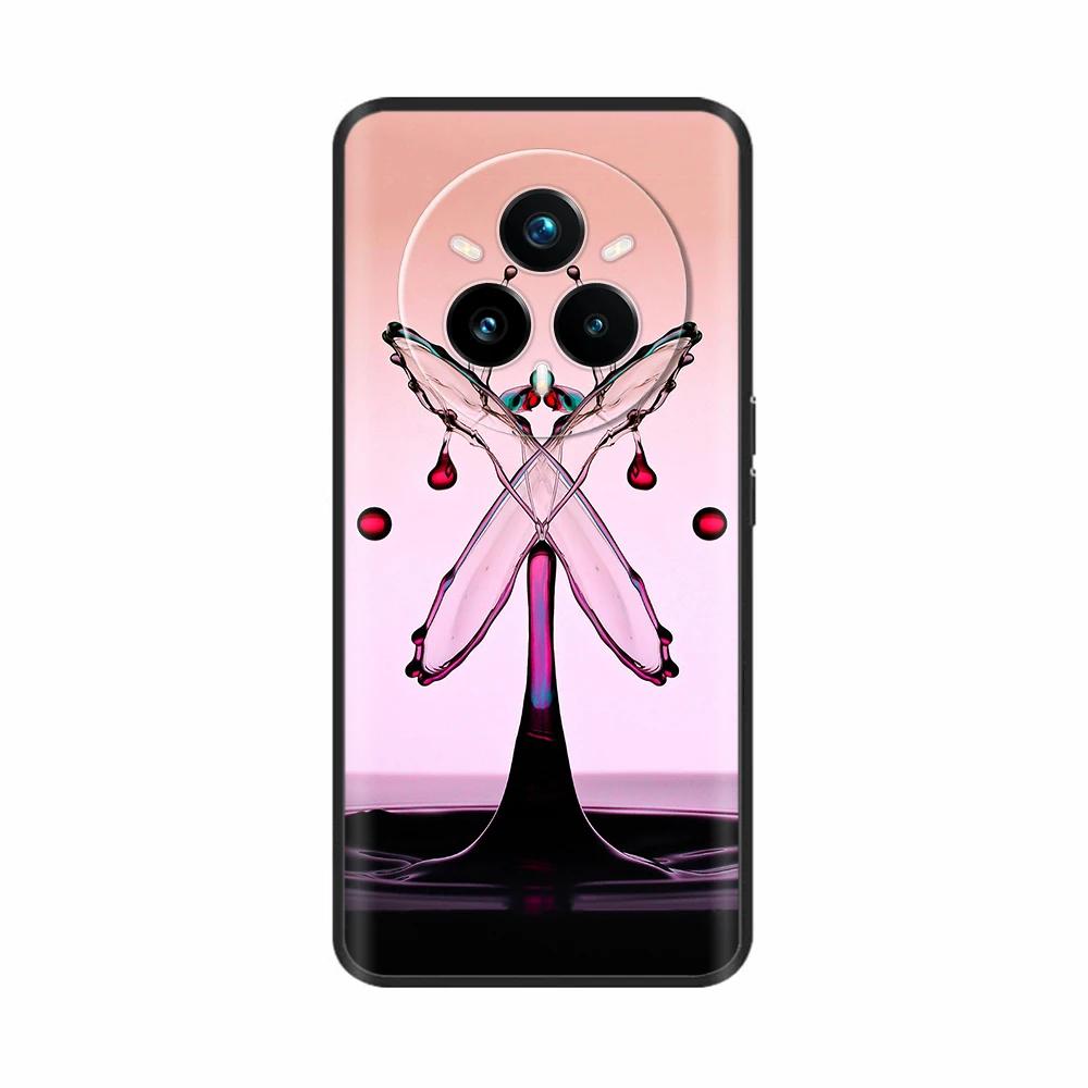 Для Realme 14 Pro Plus Чехол Задняя крышка Девичий Модный Рисунок Сердце Цветок Мягкий ТПУ Чехол Fundas Для Oppo Realme 14 Pro+ Чехлы