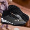 Spot 2025 high-top comfortable football shoes men's and women's youth artificial turf training shoes breathable explosion