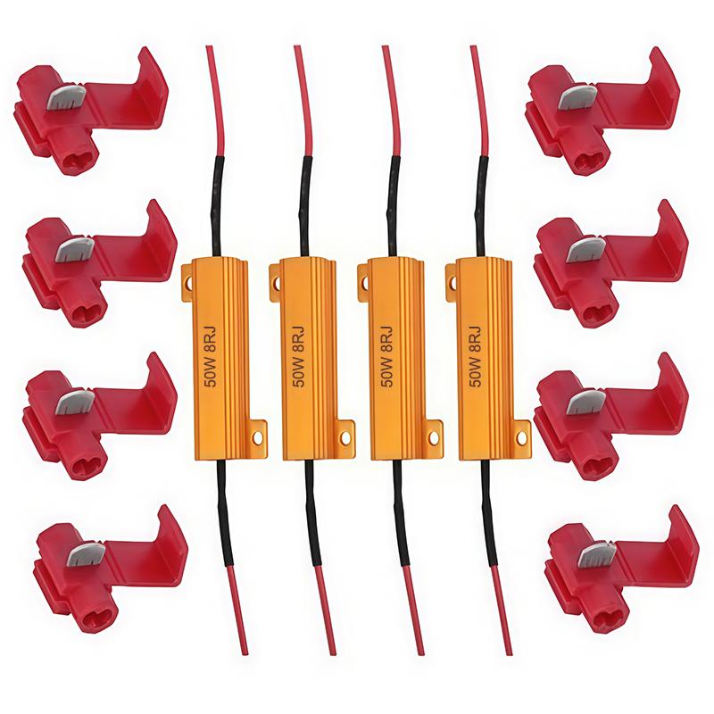 50W Load Resistor LED Set 6 8 10 Ballast Relay for Car Motorcycle Turn Signal Fast Flash Fixing