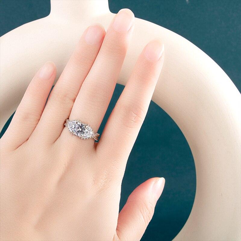 BELLA BOX Модные женские кольца в контрактном стиле, блестящие белые циркониевые нежные аксессуары для вечеринок, женские эстетические украшения