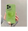 Зеленый фон яблоко подходит для Apple 17promax мультяшный милый iPhone16Pro объектив все включено 15 новый 14