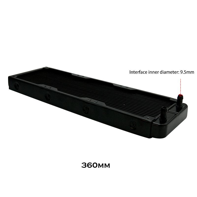 Алюминиевый радиатор G1/4'' для ПК с водяным охлаждением, корпус компьютера, кулер для GPU CPU RAM, вентилятор, радиатор 60/80/90/120/240/360 мм, черный/белый