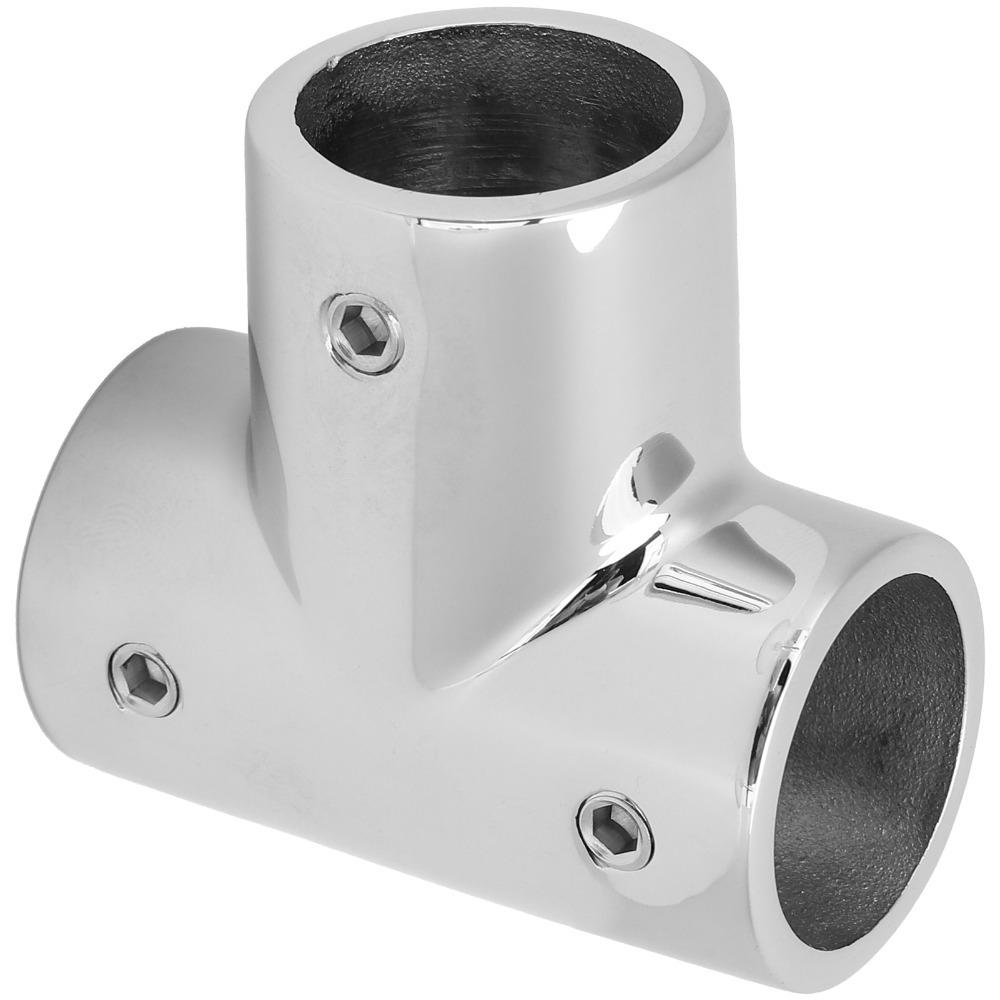 316 Stainless Steel Pipe Connector Polished Deck Hand Tee Marine Yacht Boat Deck Railing