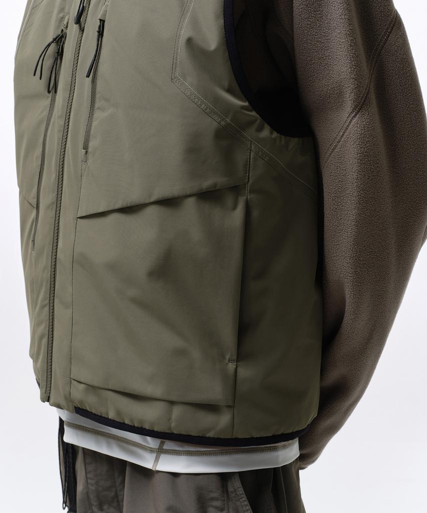 Musinsa Standard [City Leisure] Stitch V-Neck Padded Vest [Light Khaki]