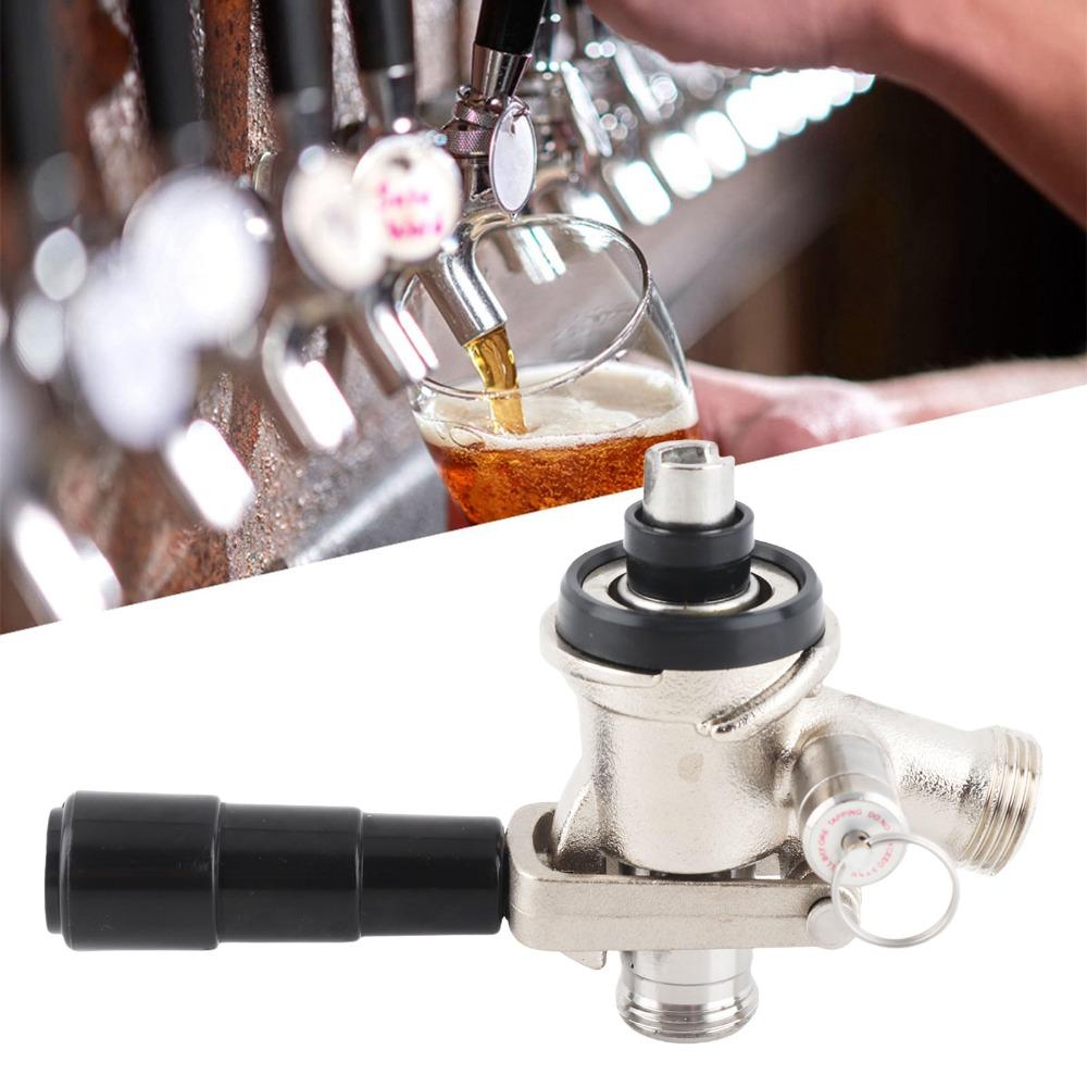 7 piece S Type Draft Beer Dispenser Silver Keg Coupler S Type Durable Check Valve  Brewing System