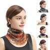Women Floral Chiffon Ring Scarf Neck Guard False Collar Elastic Bib Wraps Travel Scarf Versatile Accessory