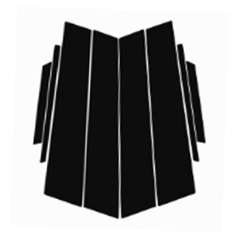 8Pcs Car Glossy Black Window Door Column BC Pillar Post Cover Trim Stickers Accessories Fit for Toyota Prius 2023-2025