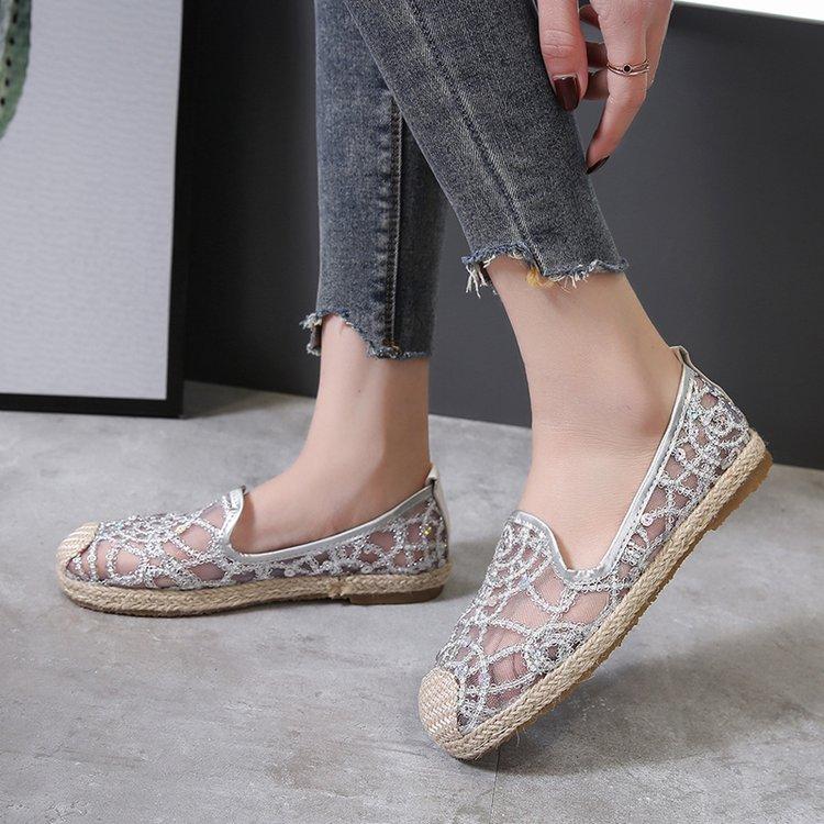 Модные туфли на плоской подошве с полыми кружевами, женские летние туфли без застежек, дышащая обувь, женская обувь, повседневная мода, черные кроссовкиshj76