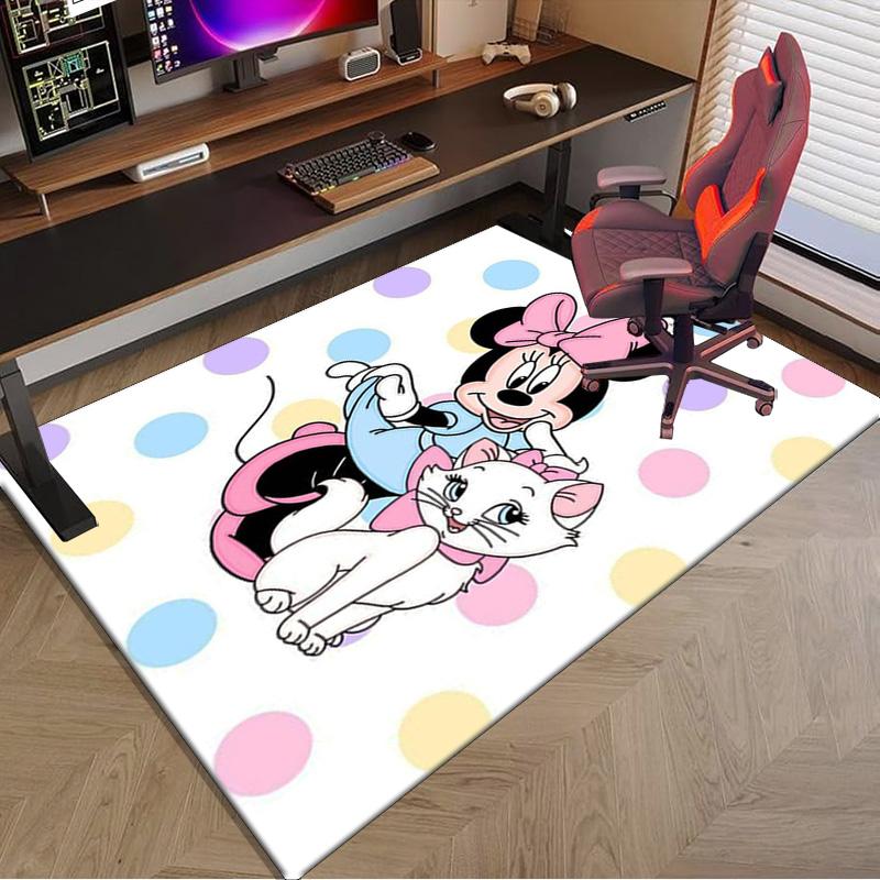 Pink Mouse Artwork Printed Area Rug for Office, Chair Rug, Decorative Carpet Floor Mat, Large Size Fan gifts Christmas gifts