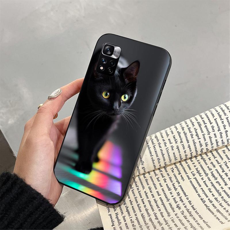 Чехол для телефона для Xiaomi Redmi note 14 Pro 14 13 12 11 10 Pro 14S 12S 11S Redmi 14C 13C 10 Черные коты