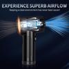 Compressed Air Dust Collector - Mini Hair Dryer - Keyboard Cleaner - 51000Turn/Minutes - Refillable Air Canister - 2000mAhRechar