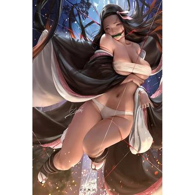 Печать на холсте, видеоигры, обнаженная сексуальная девушка Хината, искусство гостиной, спальни, домашний декор, повесить картину