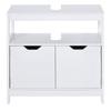 Under Sink Cabinet Bathroom Cabinet with Shelf 2-Door Storage Anti-Tip Device Moisture Resistant 60x30x60 cm White