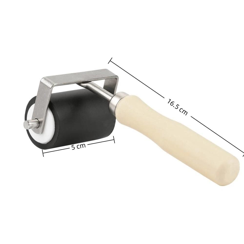 Wood Grip Ink Roller Elastic Rubber Art Ink Spreader Printmaking Rolling Tool Oil Painting Coating