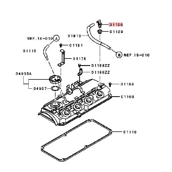 Клапан PCV двигателя для Mitsubishi PAJERO MONTERO 2 1990-2004 L200 OUTLANDER I IO TR4 L400 MD183547 MD308786