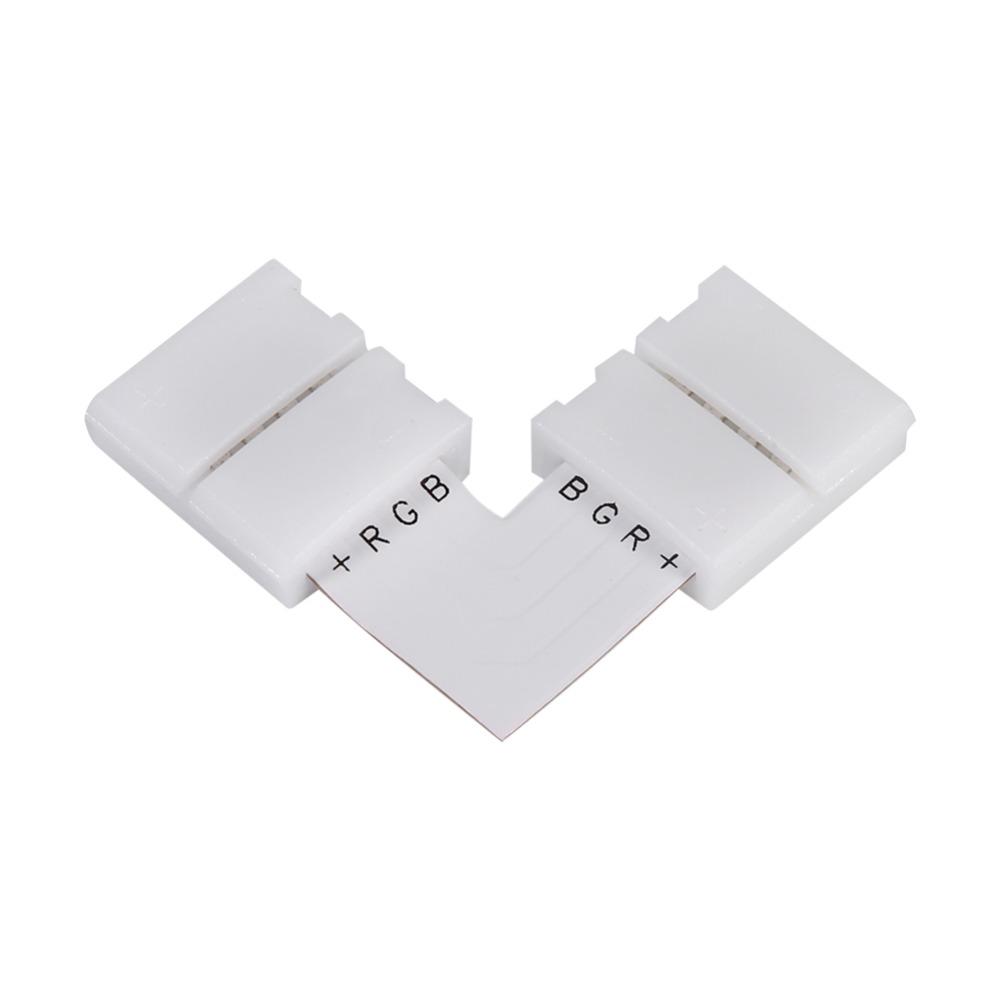 20PCS 4 Pin LED Strip Connector 10mm LED Strip Adapter Light Strip Adapter Corner Connection