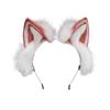 Повязка на голову из искусственного меха лисы с кошачьими ушками в плюшевом стиле для ролевых игр, переодевания, ручной работы, повязка на голову, реквизит для косплея