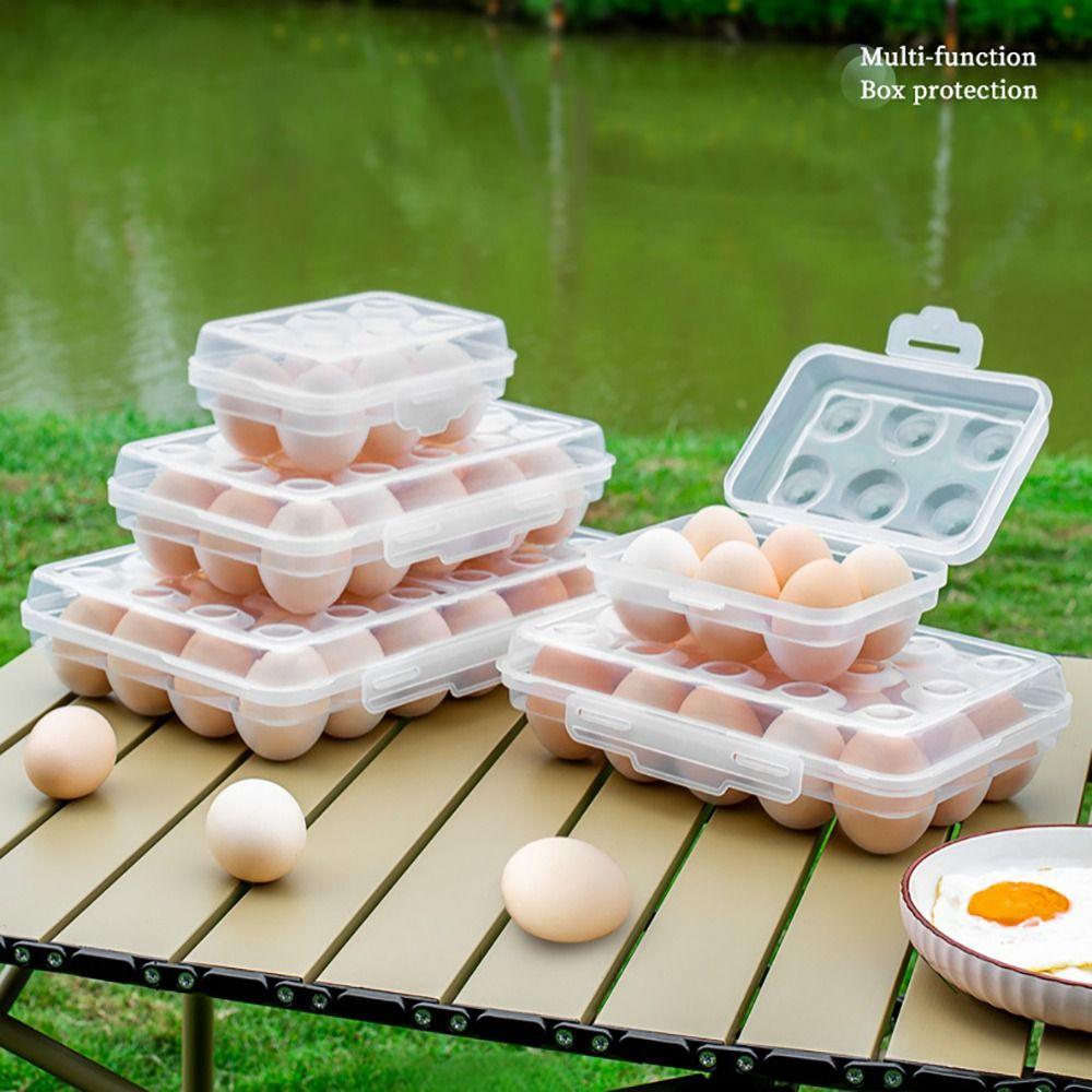 Stackable Design Egg Storage Box Plastic Egg Tray Space Saver Egg Holder  Outdoor Activities