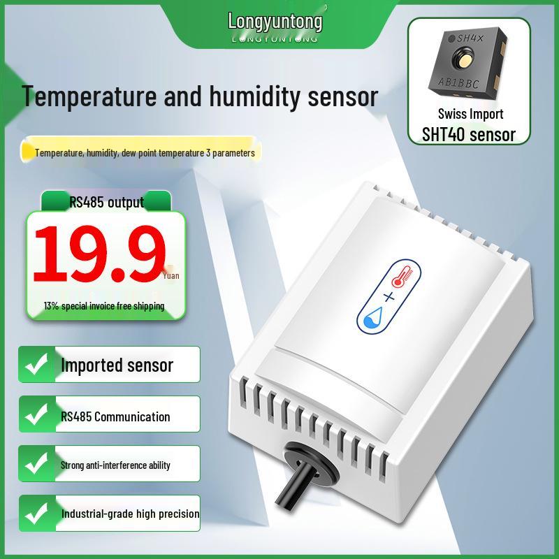 RS485 Temperature & Humidity Sensor Monitor with Modbus-RTU Protocol