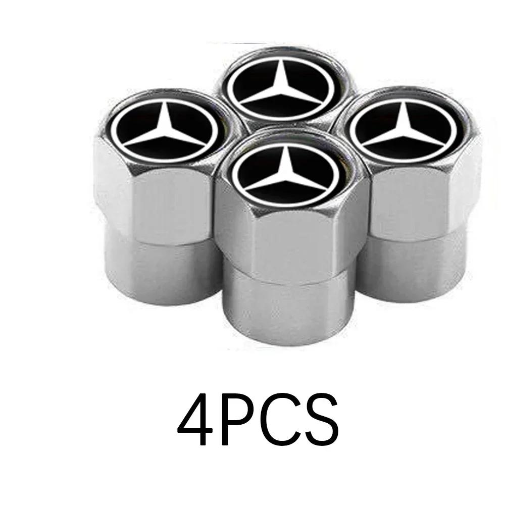 Mercedes Benz Car Tire Valve caps Emblem metal Cap Case For B/C/E/S Class A Class C200L GLC GLE CLA accessories Car Styling o8